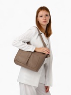 Сумка - мешок женская на молнии, 33×33 см, хаки - Фото 14