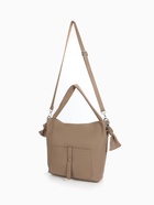 Сумка - мешок женская на молнии, 33×33 см, хаки - Фото 9