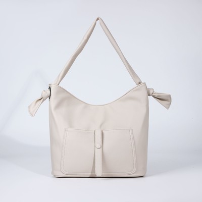 Сумка женская на молнии, цвет молочный