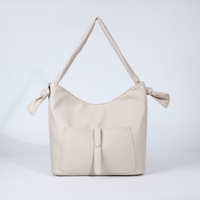 Сумка женская на молнии, цвет молочный - Фото 1