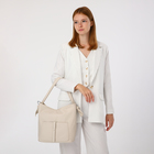 Сумка женская на молнии, цвет молочный - Фото 10