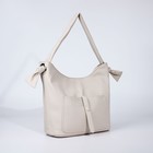 Сумка женская на молнии, цвет молочный - Фото 4