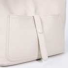 Сумка женская на молнии, цвет молочный - Фото 5