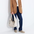 Сумка женская на молнии, цвет молочный 9692076