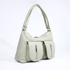 Сумка женская на молнии, цвет светло-зелёный 9692095