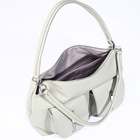 Сумка - мешок женская на молнии, 34×12×28 см, светло-зелёная - фото 43268048