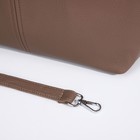 Сумка-тоут на молнии, 2 наружных кармана, цвет светло-коричневый - фото 22231232