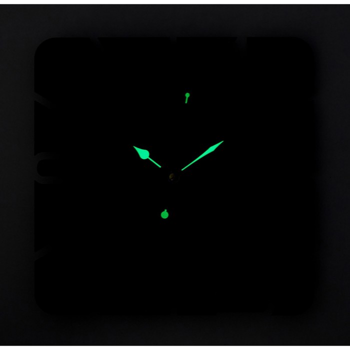 Часы настенные из металла "Минимализм", плавный ход, 37 х 37 см, светящиеся - фото 1906277425
