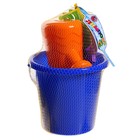 Набор игрушек для песочницы, 8 предметов: ведро, совок, грабли, 4 формочки, лейка - Фото 2