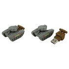 Флешка Smartbuy 032GB Wild series "Танк", 32 Гб, USB2.0, чт до 25 Мб/с, зап до 15 Мб/с,серая - фото 9307904
