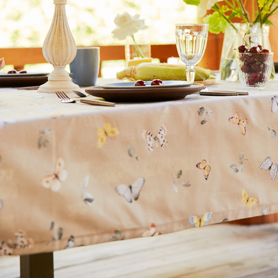 Скатерть «Этель» Butterflies 146×220 см, 100% хлопок, рогожка 186 г/м²