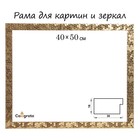 Рама для картин (зеркал) 40 х 50 х 2.7 см, пластиковая, Calligrata 651618, золото - Фото 1