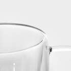 Кружка с двойными стенками Magistro «Дуо», 160 мл, 9×6.5 см, стекло, прозрачная - Фото 4