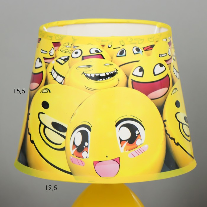 Настольная лампа "Веселый смайлик" Е14 15Вт желтый 20х20х33 см RISALUX - фото 1928180923