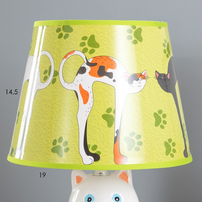 Настольная лампа "Котенок" Е14 15Вт белый  20х20х32 см RISALUX - фото 1907725103