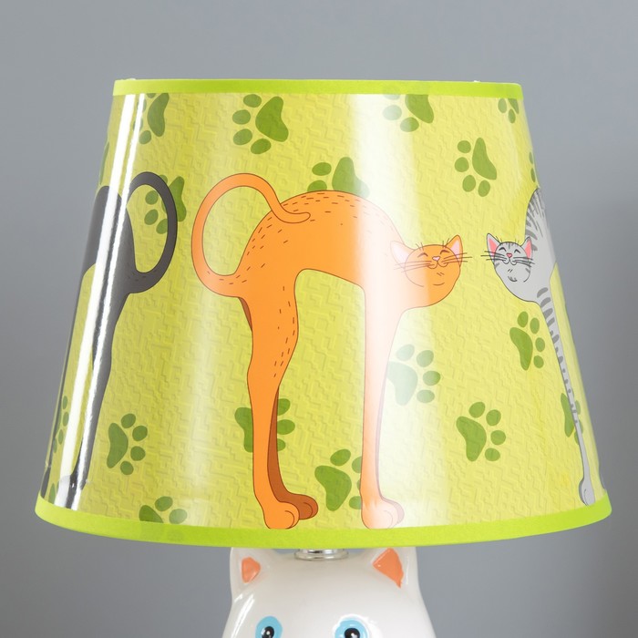 Настольная лампа "Котенок" Е14 15Вт белый  20х20х32 см RISALUX - фото 1907725105