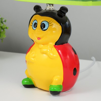 Настольная лампа с абажуром RISALUX «Божья коровка», Е14, 15 Вт, 20×20×32 см
