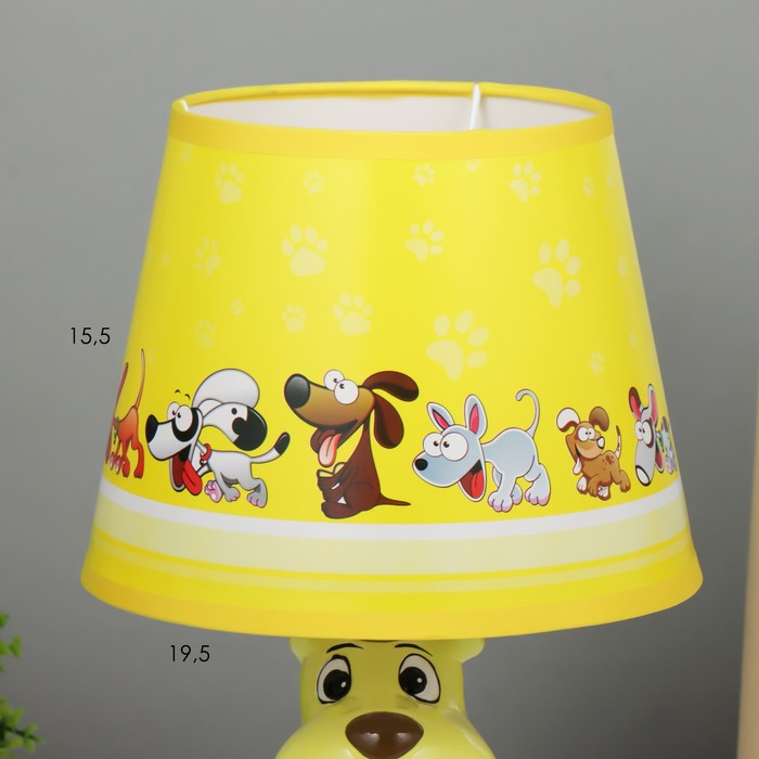 Настольная лампа "Бобик" E14 15Вт желтый 18х18х32 см RISALUX - фото 1907725132