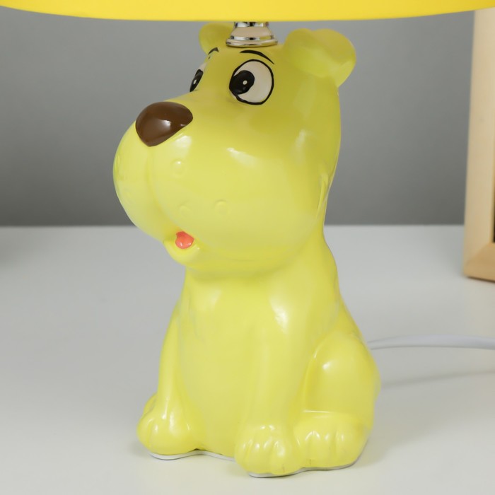 Настольная лампа "Бобик" E14 15Вт желтый 18х18х32 см RISALUX - фото 1907725133