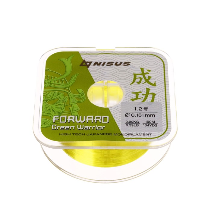 

Леска NISUS FORWARD Warrior, диаметр 0.181 мм, тест 2.9 кг, 150 м, зелёная