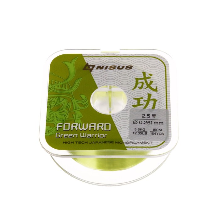 

Леска NISUS FORWARD Warrior, диаметр 0.261 мм, тест 5.6 кг, 150 м, зелёная