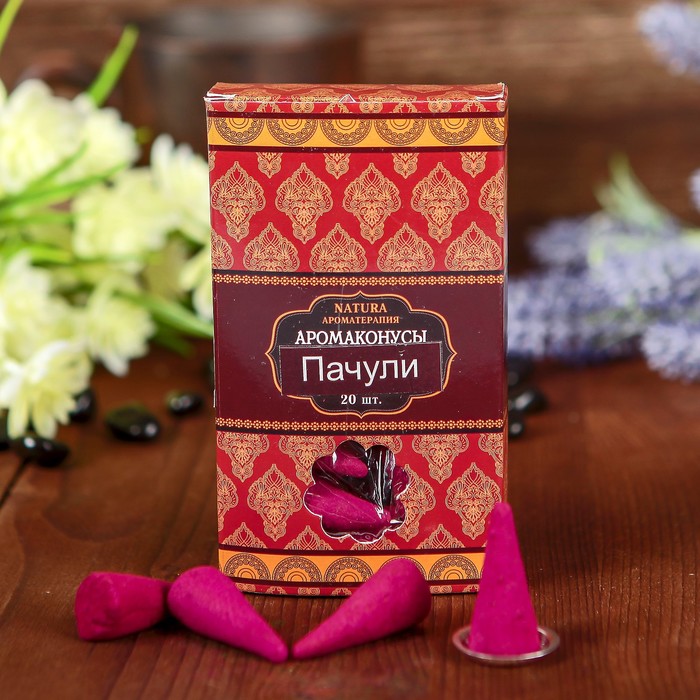 УЦЕНКА Благовония "Natura" 20 конусов с подставкой Пачули - Фото 1