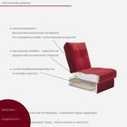 Прямой диван «Пальмира Люкс 3», механизм книжка, велюр, цвет краш 25 - Фото 5