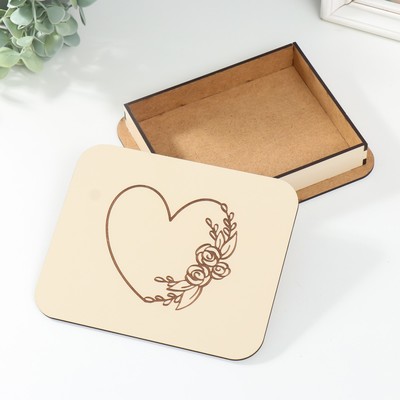 Шкатулка "Сердце" 17х14х3 см