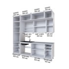 Кухонный гарнитур трехуровневый под потолок Кристен 2600, Белый/Графит - Фото 2