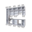 Кухонный гарнитур трехуровневый до потолка Кристен 3000, Белый/Графит - Фото 2