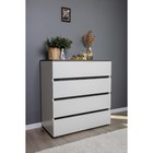 Спальный гарнитур «Мечта», кровать 1600 мм, комод, шкаф двухстворчатый, 2 тумбы, белый/бетон - фото 22232774