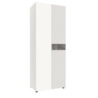 Спальный гарнитур «Мечта», кровать 1600 мм, комод, шкаф двухстворчатый, 2 тумбы, белый/бетон - фото 22232776