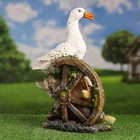 Садовая фигура "Гусиная семья на колесе"38х30см - фото 24515193