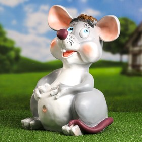Садовая фигура "Улыбчивая мышка" 40см