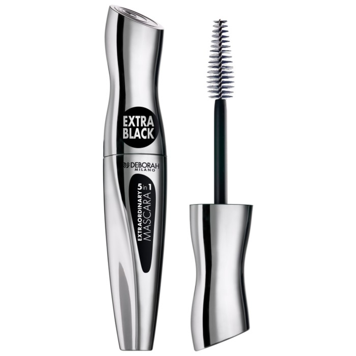 Тушь для ресниц Deborah Extraordinary 5 in 1 Mascara, тон чёрный 12 мл - Фото 1