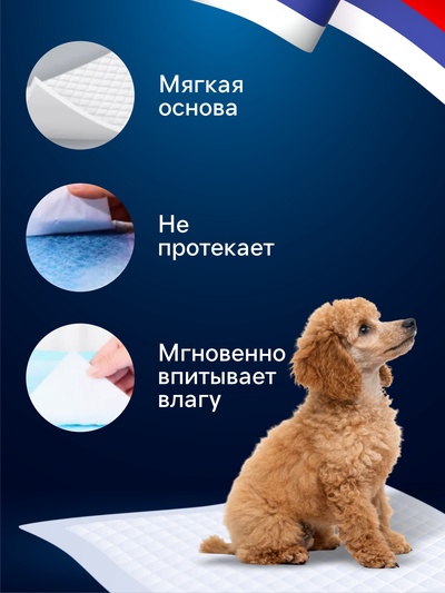 Впитывающие пелёнки для животных «ПИЖОН», 60×40 см, гелевые, набор 60 шт.