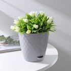 Горшок для растений с прикорневым поливом «Румба», 1.5 л, пластик, цвет серый шёлк - Фото 1