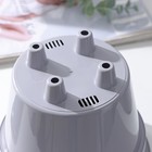 Кашпо со вставкой «Клевер», 3,2 л, d=17,5 см, h=16 см, цвет серый шелк - Фото 4