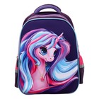 Рюкзак каркасный Calligrata, 39х30х14 см, "Волшебный единорог", для девочки - фото 23774646