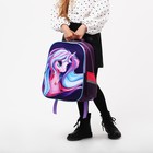 Рюкзак каркасный Calligrata, 39х30х14 см, "Волшебный единорог", для девочки - фото 22233709