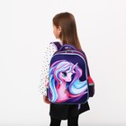 Рюкзак каркасный Calligrata, 39х30х14 см, "Волшебный единорог", для девочки - фото 22233712