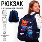 Рюкзак школьный каркасный 39х30х14 см «1 сентября: Енотик и лисёнок» - фото 8096044