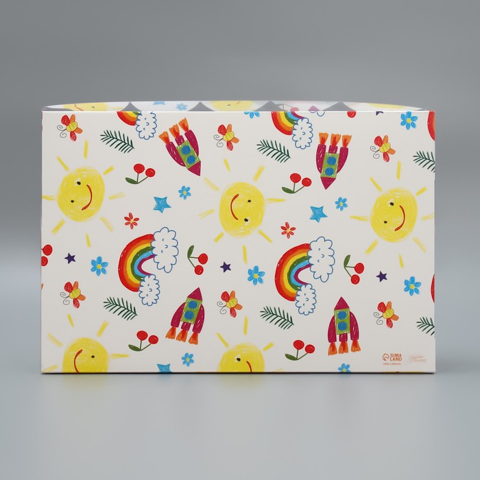Коробка подарочная с PVC-крышкой, кондитерская упаковка «Любимый воспитатель», 20 х 30 х 8 см - фото 1907725673