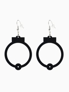 Серьги акриловые «Наручники», чёрные в серебре - Фото 3