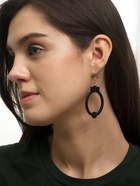 Серьги акриловые «Наручники», чёрные в серебре - Фото 2