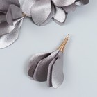 Декор для творчества текстиль "Бутон, благородный серый" набор 6 шт 6 см - фото 1353447