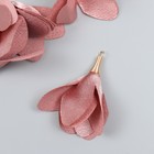 Декор для творчества текстиль "Бутон, цвет пыльной розы" набор 6 шт 6 см - фото 319480800