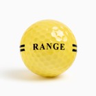 Мяч для гольфа PGM "Range", двухкомпонентный, d-4.3, жёлтый - фото 10941678