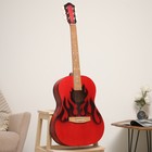 Акустическая гитара "M-313-FL" черное пламя, мензура 650, 6 струнн - фото 319481002