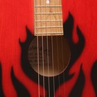 Акустическая гитара "M-313-FL" черное пламя, мензура 650, 6 струнн - Фото 3